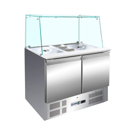 Saladette KBS 908 mit Glasaufsatz | 246 ltr | Umluftkühlung | Gastronorm Produktbild