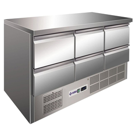 Kühltisch Gastronorm KTM 306 Umluftkühlung 235 Watt 400 ltr | 6 Schubladen Produktbild