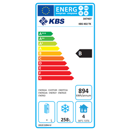 Gewerbetiefkühlschrank KBS 402 TK | 400 ltr weiß | Statische Kühlung | Türanschlag rechts Produktbild 1 S