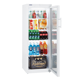 Getränke-Glastürkühlschrank FK 3642 weiß 348 ltr | Statische Kühlung | Türanschlag rechts Produktbild