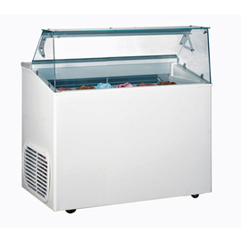 Speiseeis-Verkaufsvitrine Donata 6 weiß L 1200 mm B 673 mm H 1175 mm Produktbild