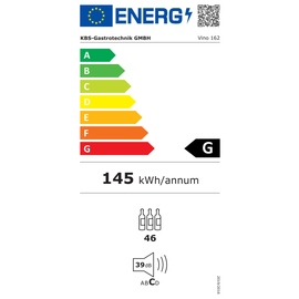 Weinkühlschrank VINO 162 Glastür Produktbild 1 L