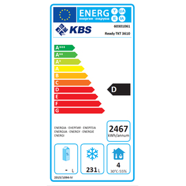 Tiefkühltisch READY TKT3610 Umluftkühlung 676 Watt 231 ltr | Aufkantung | 3 Volltüren Produktbild 1 L