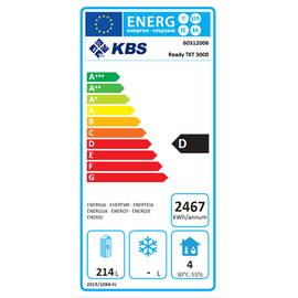 Tiefkühltisch READY TKT3000 Umluftkühlung 667 Watt 214 ltr | 3 Volltüren Produktbild 1 L