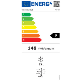 Tiefkühlbox FHF 50 weiß 39 ltr | Stille Kühlung | Türanschlag rechts Produktbild 1 L