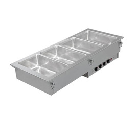 Einzelbecken-Bain-Marie GN 1/1 Einbaugerät mit 3 Becken | 2400 Watt 230 Volt Produktbild