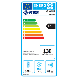 Energiespar-Kühlschrank K 310 CHR weiß 310 ltr | Statische Kühlung | Türanschlag rechts Produktbild 1 S