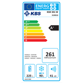 Kühl- und Gefrierkombination KGK 341W weiß 225 ltr + 90 ltr | Statische Kühlung Produktbild 1 S