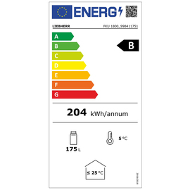 Getränkekühlschrank FKU 1800 W weiß 180 ltr | Statische Kühlung | Türanschlag rechts Produktbild 1 L