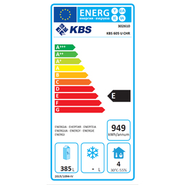 Gewerbekühlschrank GN 2/1 KBS 605 U CHR 600 ltr | Umluftkühlung | Türanschlag rechts Produktbild 1 S