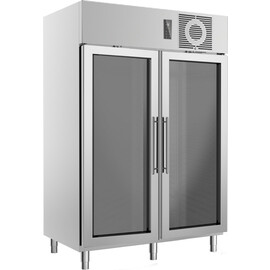 Edelstahlglastürkühlschrank KU 1421 G | 1320 ltr | Umluftkühlung Produktbild