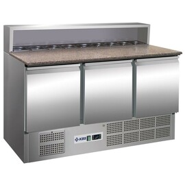 Pizzatisch KBS 901 PT Umluftkühlung 235 Watt 400 ltr | 3 Volltüren Produktbild