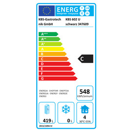 Umluftgewerbekühlschrank KBS 602 U schwarz | 600,0 ltr Produktbild 22 L
