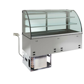 Einbau-Kühlvitrine GN 2/1 | Kühlplatte geschlossen | steckerfertig | 230 Volt 350 Watt Produktbild