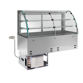 Einbau-SB-Kühlvitrine GN 2/1 mit 3 Entnahmeklappen | steckerfertig | 230 Volt 350 Watt Produktbild