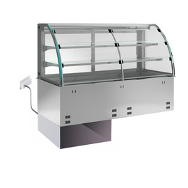 SB-Einbaukühlvitrine GN 2/1 mit 3 Entnahmeklappen 700 x 200mm | Zentralkühlung | 230 Volt Produktbild