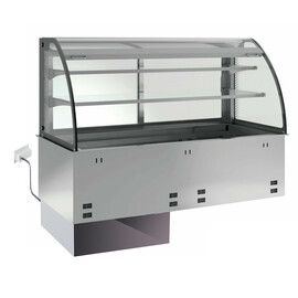 SB-Einbaukühlvitrine GN 2/1 mit Nachtrollo | Zentralkühlung | 230 Volt Produktbild