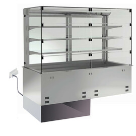 SB-Einbaukühlvitrine GN 2/1 | 4 Entnahmeklappen 700 x 200 mm | 230 Volt | Zentralkühlung Produktbild