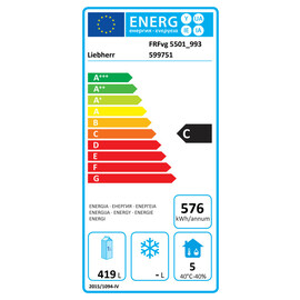 Umluft Gewerbekühlschrank FRFvg 5501 W | 571 ltr | Türanschlag wechselbar Produktbild 22 L