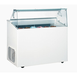 Speiseeis-Verkaufsvitrine Donata 6 weiß L 1200 mm B 673 mm H 1175 mm Produktbild