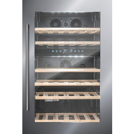 Einbau-Weinkühlschrank VINO 142 | Glastür | Umluftkühlung | 6 Holzroste Produktbild 3 S