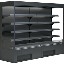 Wandkühlregal VARIANT 257 schwarz mit Nachtrollo Produktbild