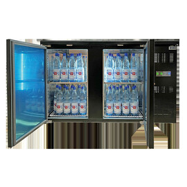 Backbar BB 150 schwarz | Umluftkühlung | 2 Volltüren Produktbild 2 S