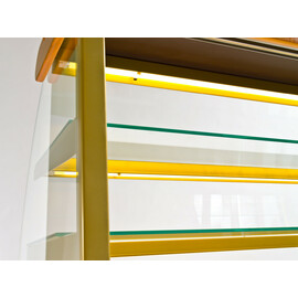 Kuchen-Verkaufstheke Jamaika 700 mahagonifarben 230 Volt | 3 Borde | gerundet | Krümelschublade Produktbild 4 S