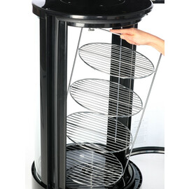 Aufsatz-Kühlvitrine Rondo schwarz 73 ltr 230 Volt | 4 Borde | gerundet Produktbild 4 S