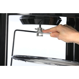 Aufsatz-Kühlvitrine Rondo schwarz 73 ltr 230 Volt | 4 Borde | gerundet Produktbild 5 S