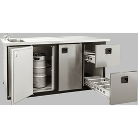 Getränketheke London 1 Becken rechts | 3 Türen | 350 Watt 230 Volt Produktbild 5 S