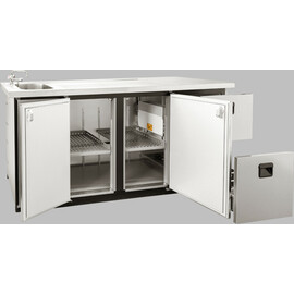 Getränketheke London 1 Becken rechts | 3 Türen | 350 Watt 230 Volt Produktbild 6 S