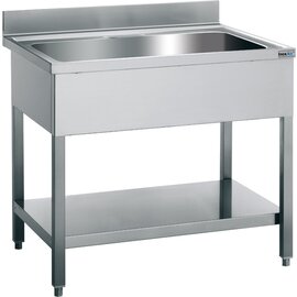 Spültisch STZM 1270 EM ECOLINE 2 Becken | 500 x 500 x 250 mm mit Grundboden L 1200 mm B 700 mm Produktbild