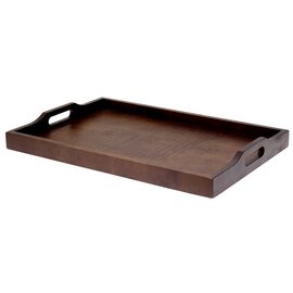 Zimmerservice-Tablett Holz nussbraun | rechteckig 520 mm  x 350 mm Produktbild 0 L