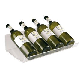 Weinregal, für 4 Flaschen bis zu einem Ø von 8,2 cm, Material: Kunststoff, Maße: 42 x 22,5 x 10,5 cm Produktbild