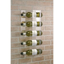 Weinregal, für 5 Flaschen bis zu einem Ø von 8,2 cm, für die Wandmontage, Material: Kunststoff, Maße: 29 x 14 x 60 cm Produktbild 0 L