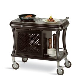 Flambierwagen Induktion Elektro 1 Kochstelle  | dunkelgrün  L 900 mm  B 520 mm  H 900 mm Produktbild