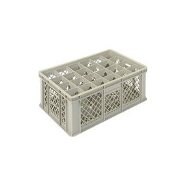 RESTPOSTEN | Stapelbehälter grau 600 x 400 mm  H 236 mm | 24 Fächer max Ø 86 mm  H 199 mm Produktbild