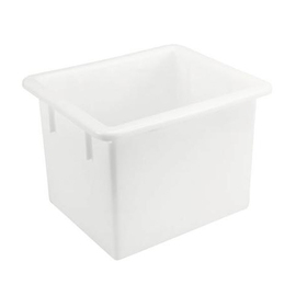 Stapelbehälter | Transportbehälter HDPE weiß lebensmittelecht 55 ltr | 535 mm x 475 mm H 380 mm Produktbild