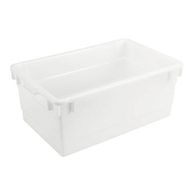 Stapelbehälter | Transportbehälter HDPE weiß lebensmittelecht 90 ltr | 750 mm x 490 mm H 310 mm Produktbild
