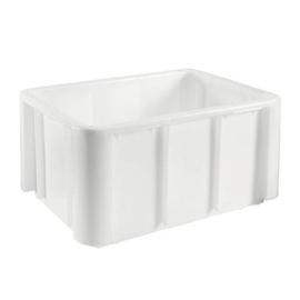 Lebensmittelbehälter HDPE weiß glatter Boden 140 ltr | 800 mm x 600 mm H 405 mm Produktbild
