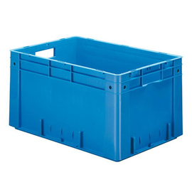 Stapelbehälter Rainbow Line Euronorm PP blau geschlossen | verstärkt 61 ltr | 600 mm x 400 mm H 320 mm Produktbild