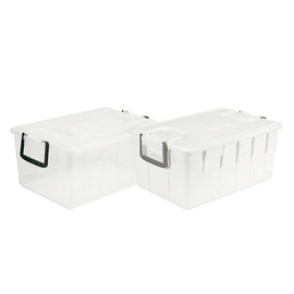 Lebensmittel-Lagerbehälter mit Deckel PP weiß 40 ltr | 380 mm x 580 mm H 256 mm Produktbild