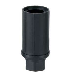 Einschlagfuß für Rundrohr Ø 45 mm | Komposit schwarz H 35 - 62 mm | Drehstück Produktbild