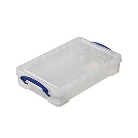 Aufbewahrungsbox mit Deckel PP DIN A4 transparent 4 ltr | 395 mm x 255 mm H 88 mm Produktbild