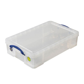 Aufbewahrungsbox mit Deckel PP transparent 33 ltr | 710 mm x 440 mm H 165 mm Produktbild