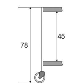 Beistellwagen kirschholzfarben  | 2 Borde 710 x 460 mm Messinggestell Produktbild 1 S