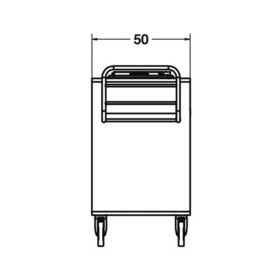 Flambierwagen Gas mit 1 Brenner, aus Holz, Farbe: Kirsche Produktbild 2 S