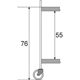 Servierwagen wengé  | 2 Borde 930 x 520 mm Produktbild 1 S