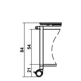 Servierwagen eichenbraun  | 2 Borde 700 x 550 mm mit Haube Produktbild 2 S